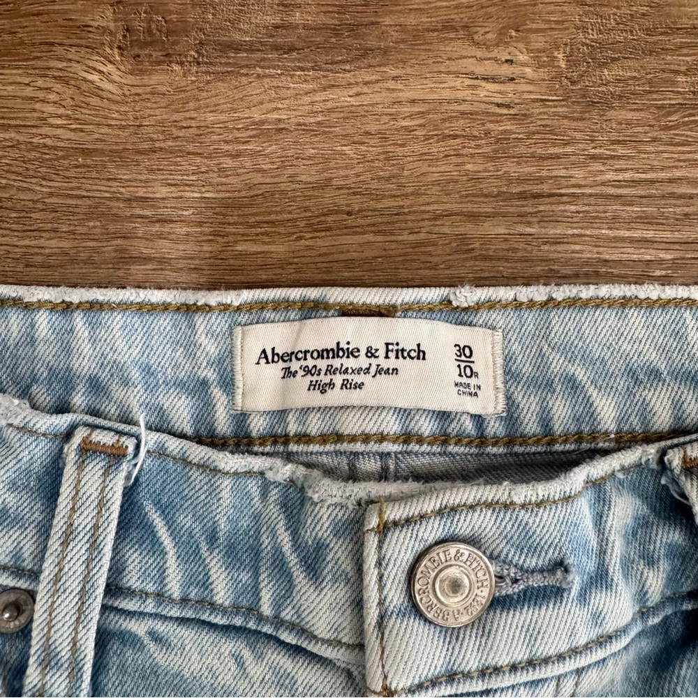 Abercrombie & Fitch Light Blue Straight Leg Jeans - Picture 6 of 6